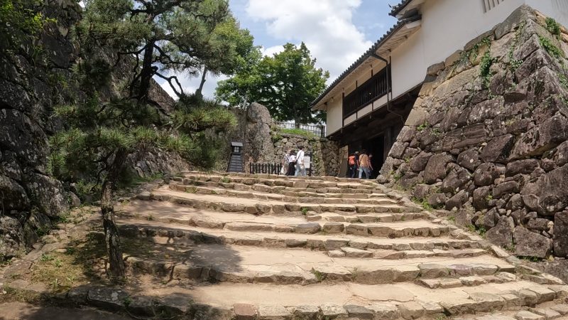 日本の城の階段
